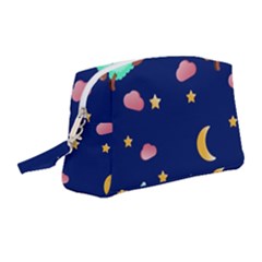 Sleepy Sheep Star And Moon Wristlet Pouch Bag (medium) by danenraven