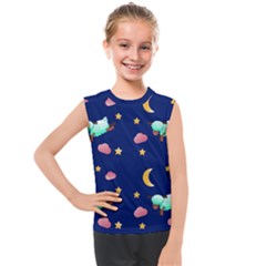 Sleepy Sheep Star And Moon Kids  Mesh Tank Top by danenraven