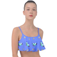 Seamless Pastel Wallpaper Animal Frill Bikini Top by danenraven