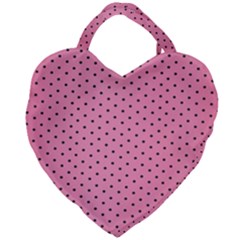 Polka Dot Dots Pattern Dot Giant Heart Shaped Tote by danenraven