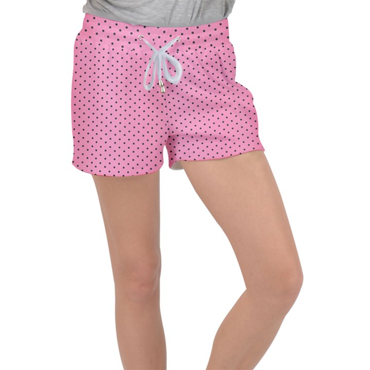 Polka Dot Dots Pattern Dot Velour Lounge Shorts