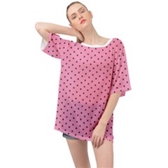 Polka Dot Dots Pattern Dot Oversized Chiffon Top