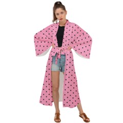 Polka Dot Dots Pattern Dot Maxi Kimono by danenraven