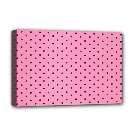 Polka Dot Dots Pattern Dot Deluxe Canvas 18  X 12  (stretched) by danenraven