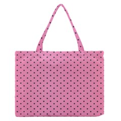 Polka Dot Dots Pattern Dot Zipper Medium Tote Bag by danenraven