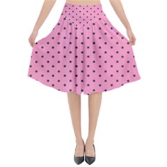 Polka Dot Dots Pattern Dot Flared Midi Skirt by danenraven