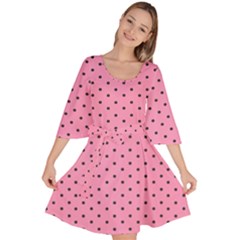 Polka Dot Dots Pattern Dot Velour Kimono Dress by danenraven