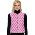 Polka Dot Dots Pattern Dot Women s Short Button Up Puffer Vest View1