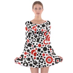 Square Object Future Modern Long Sleeve Skater Dress by danenraven