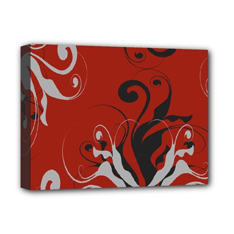 Nature Background Abstract Red Gray Black Deluxe Canvas 16  X 12  (stretched)  by danenraven