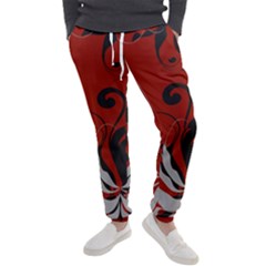 Nature Background Abstract Red Gray Black Men s Jogger Sweatpants by danenraven