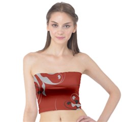 Nature Background Abstract Red Gray Black Tube Top by danenraven