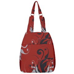 Nature Background Abstract Red Gray Black Center Zip Backpack by danenraven