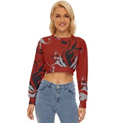 Nature Background Abstract Red Gray Black Lightweight Long Sleeve Sweatshirt by danenraven