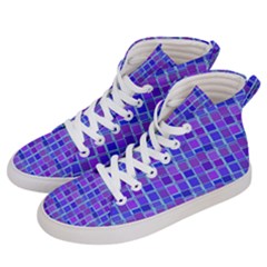 Background Mosaic Purple Blue Women s Hi-top Skate Sneakers by danenraven