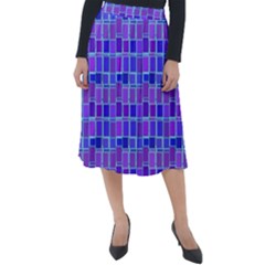 Background Mosaic Purple Blue Classic Velour Midi Skirt  by danenraven