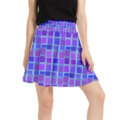 Background Mosaic Purple Blue Waistband Skirt by danenraven