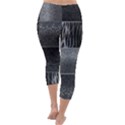 Gray Animal Print Capri Winter Leggings  View4