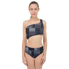 Gray Animal Print Spliced Up Two Piece Swimsuit by danenraven