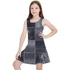 Gray Animal Print Kids  Lightweight Sleeveless Dress by danenraven