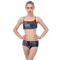 Gray Animal Print Layered Top Bikini Set by danenraven