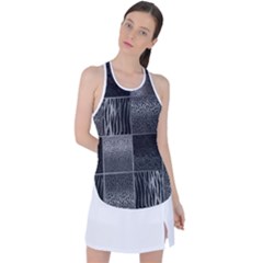 Gray Animal Print Racer Back Mesh Tank Top by danenraven