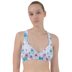 Jellyfis Pink Blue Cartoon Sweetheart Sports Bra by danenraven