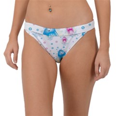 Jellyfis Pink Blue Cartoon Band Bikini Bottom by danenraven