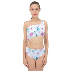 Jellyfis Pink Blue Cartoon Spliced Up Two Piece Swimsuit by danenraven