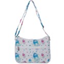 Jellyfis Pink Blue Cartoon Zip Up Shoulder Bag View3