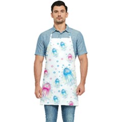 Jellyfis Pink Blue Cartoon Kitchen Apron