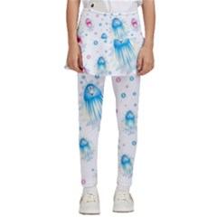 Jellyfis Pink Blue Cartoon Kids  Skirted Pants by danenraven