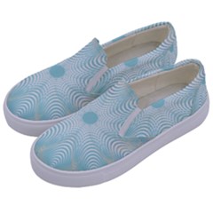 Floral Abstract Flowers Pattern Kids  Canvas Slip Ons by danenraven