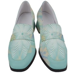 Floral Abstract Flowers Pattern Women s Chunky Heel Loafers by danenraven