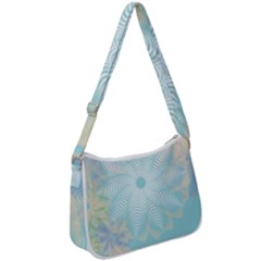 Floral Abstract Flowers Pattern Zip Up Shoulder Bag by danenraven