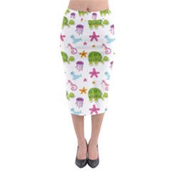 Turtle Animal Sea Life Midi Pencil Skirt by danenraven