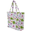 Turtle Animal Sea Life Zip Up Canvas Bag View1