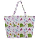 Turtle Animal Sea Life Zip Up Canvas Bag View3