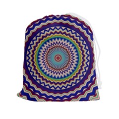 Kaleidoscope Geometric Circles Drawstring Pouch (2xl) by danenraven