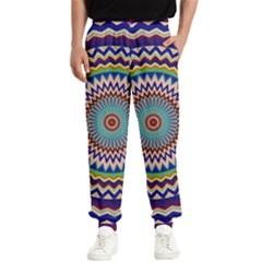 Kaleidoscope Geometric Circles Men s Elastic Waist Pants