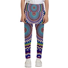 Kaleidoscope Geometric Circles Kids  Skirted Pants by danenraven