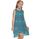 Abstract Chevron Zigzag Pattern Kids  Frill Swing Dress View3