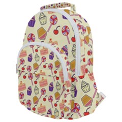 Cupcake Pattern Lollipop Rounded Multi Pocket Backpack by danenraven