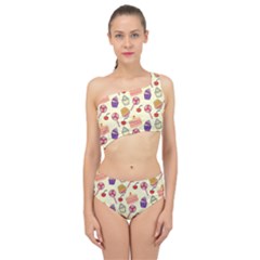 Cupcake Pattern Lollipop Spliced Up Two Piece Swimsuit by danenraven