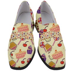 Cupcake Pattern Lollipop Women s Chunky Heel Loafers by danenraven