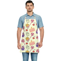 Cupcake Pattern Lollipop Kitchen Apron by danenraven