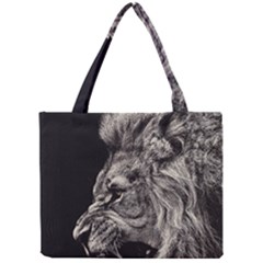 Angry Male Lion Mini Tote Bag by Jancukart