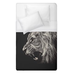 Angry Male Lion Duvet Cover (single Size) by Jancukart