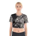 Angry Male Lion Cotton Crop Top View1