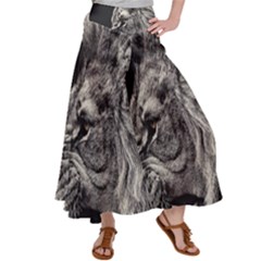 Angry Male Lion Satin Palazzo Pants